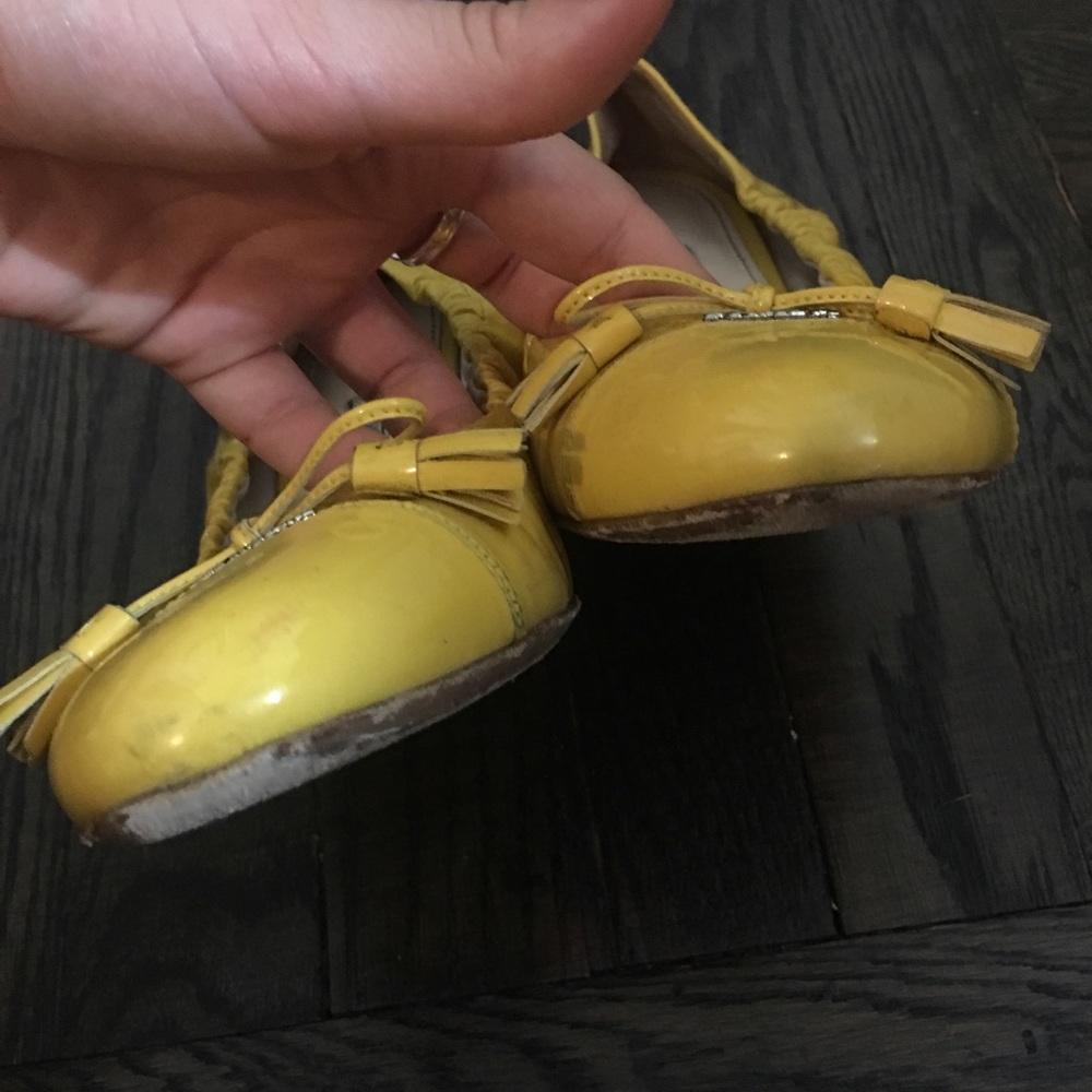 Prada yellow paten leather ballet flats ballerinas - Picture 6 of 6
